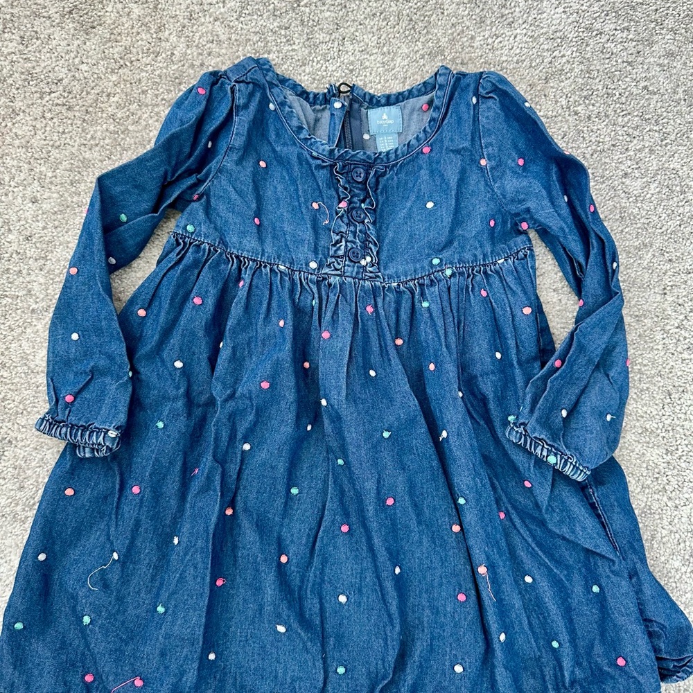 Girl’s Gap polka dot denim dress